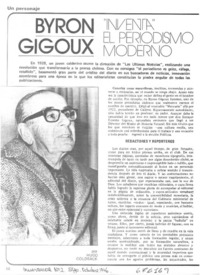 Byron Gigoux, "inventa el periodismo moderno".
