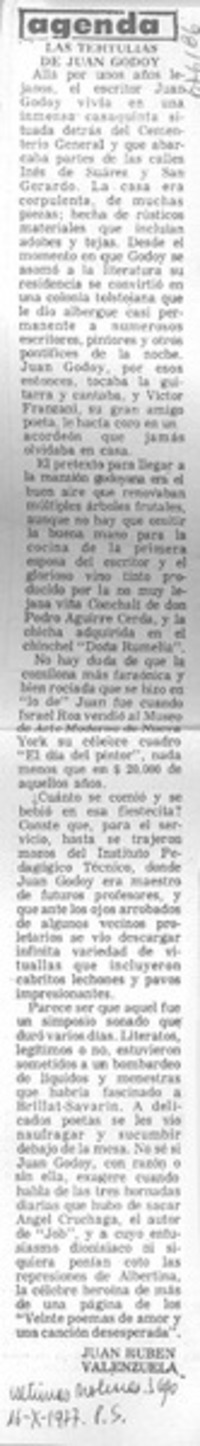 Las tertulias de Juan Godoy