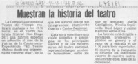 Muestran la historia del teatro.