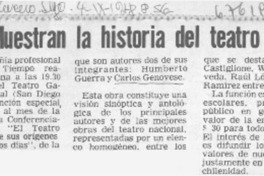 Muestran la historia del teatro.