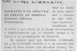 Sócrates o el oráculo de Delfos.