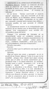 Sócrates o el oráculo de Delfos.