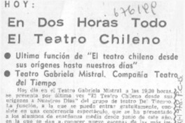 En dos horas todo el teatro chileno.