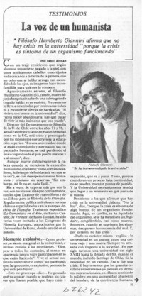 La voz de un humanista