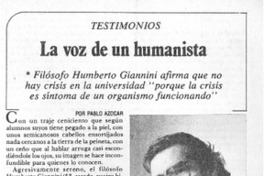 La voz de un humanista
