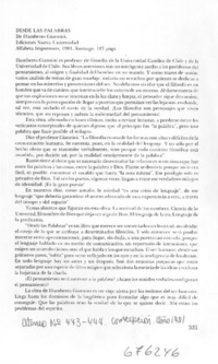 Desde las palabras