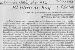 La medicina en la obra de William Shakespeare"