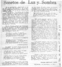 Sonetos de luz y sombra
