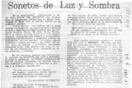Sonetos de luz y sombra