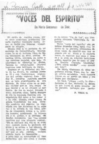 "Voces del espíritu"