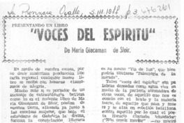 "Voces del espíritu"