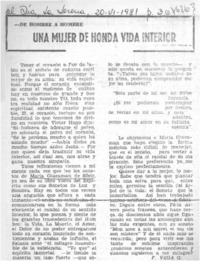 Una mujer de honda vida interior