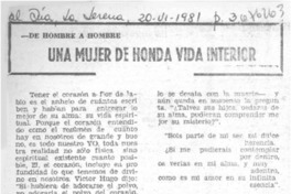 Una mujer de honda vida interior