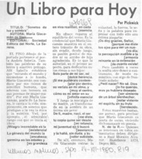 "Sonetos de luz y sombra"