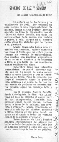 Sonetos de luz y sombra