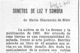Sonetos de luz y sombra