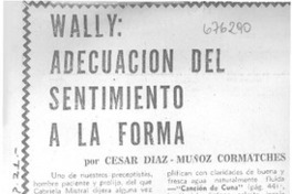 Wally, adecuación del sentimiento a la forma