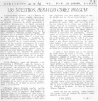 Los nuestros, Heraclio Gómez Holguin