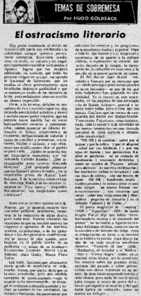 El ostracismo literario