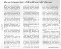 Penquista olvidado, Felipe Gómez de Vidaurre