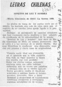 Sonetos de luz y sombra.