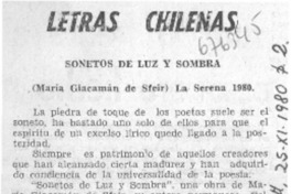 Sonetos de luz y sombra.