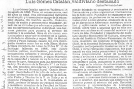 Luis Gómez Catalán, valdiviano destacado