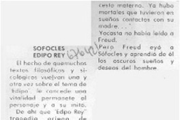 Sófocles Edipo Rey.