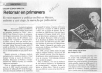 Retornar en primavera : [entrevista]