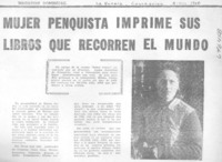 Mujer penquista imprime sus libros que recorren el mundo.