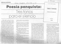 Tres tonos para el silencio