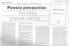 Tres tonos para el silencio