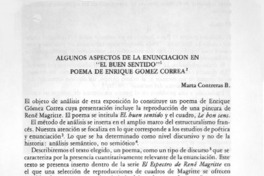 Algunos aspectos de la enunciación en "El buen sentido"
