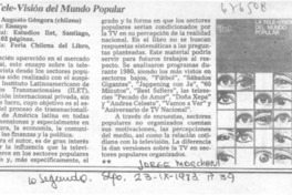 La tele-visión del mundo popular