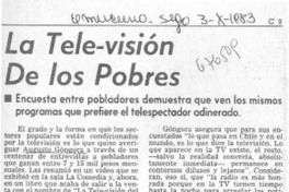 La tele-visión de los pobres.