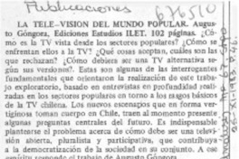 La tele-visión del mundo popular.