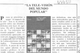 La tele-visión del mundo popular".