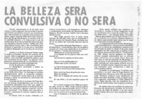 La Belleza será convulsiva o no será.