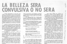 La Belleza será convulsiva o no será.