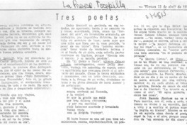 Tres poetas