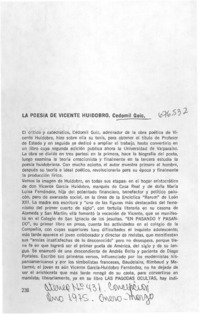 La poesía de Vicente Huidobro