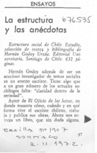 La estructura y las anécdotas