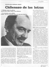 Chilenazo de las letras : [entrevista]
