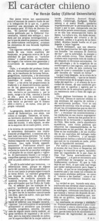 El carácter chileno