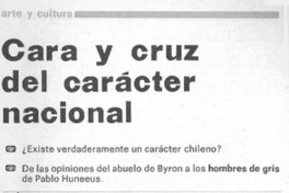 Cara y cruz del carácter nacional