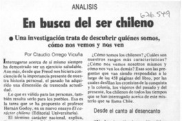 En busca del ser chileno