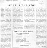 Lunes literarios