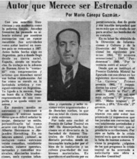 Autor que merece ser estrenado