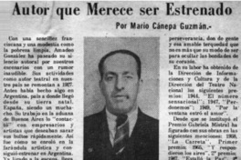 Autor que merece ser estrenado