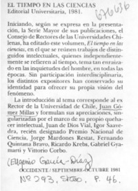 El tiempo en las ciencias